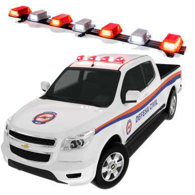 Giroflex 1.20mt 7 c�pulas 354 leds 12vcc 24vcc vermelho branco com engate r�pido