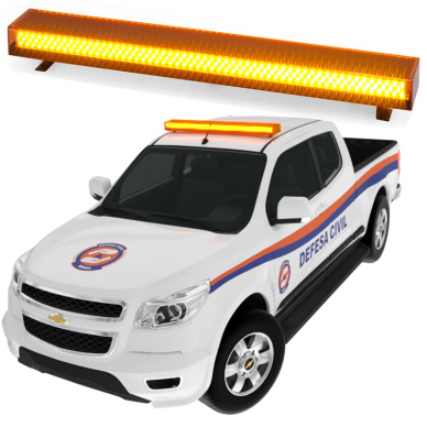 Giroled giroflex sinalizador barra 1.20mt 12v 24v �mbar com engate r�pido