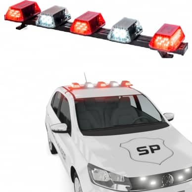 Giroflex 1.0mt 5 c�pulas 180 leds 12vcc 24vcc vermelho com engate r�pido