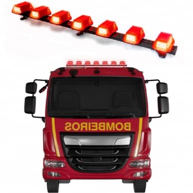 Giroflex 1.50mt 7 c�pulas 354 leds 12vcc 24vcc vermelho