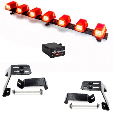 Giroflex 1.20mt 7 c�pulas 354 leds 12vcc 24vcc vermelho com engate r�pido