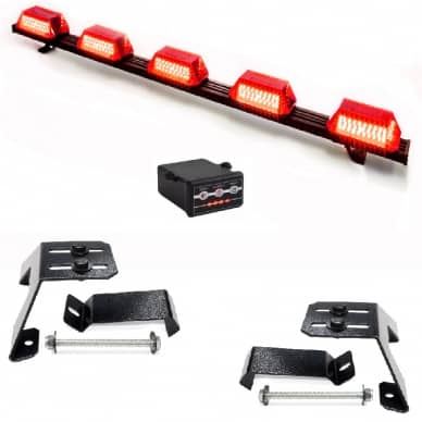 Giroflex 1.20mt 5 c�pulas 324 leds 12vcc 24vcc vermelho com engate r�pido