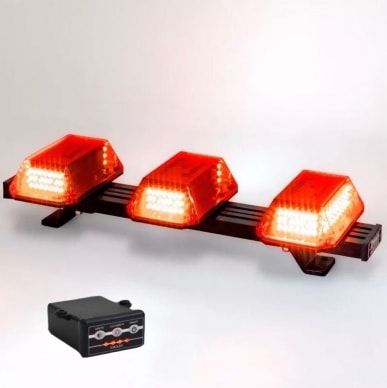 Giroled giroflex sinalizador barra 60cm c�pula 12v 24v vermelho