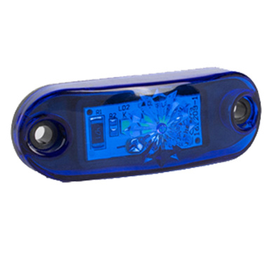 Sinaleira lanterna led SMD delimitadora Bivolt 12v 24v azul