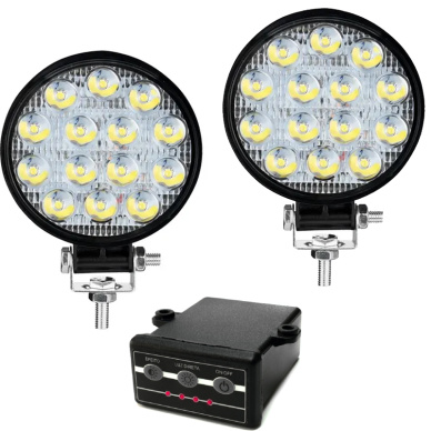 Estrobo Profissional 12v 24v Farol Milha 13 Efeitos 28 Leds 48w