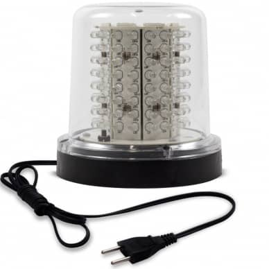 Giroled Giroflex redondo branco com fixa��o por parafusos com 128 leds bivolt 110/220v com tomada