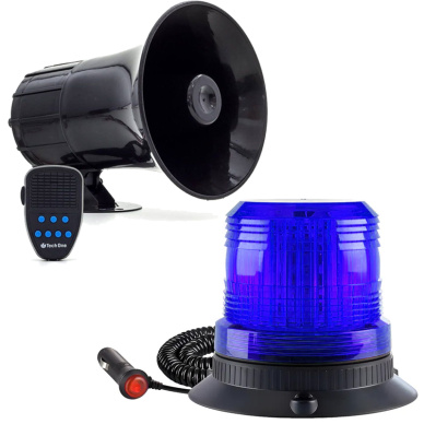 Giroflex Azul 12v Im� Plug Led Sirene Megafone
