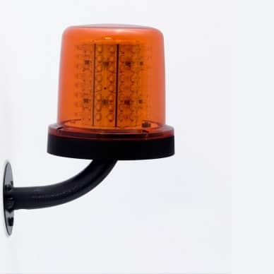 Giroled Giroflex redondo fixa��o por parafusos suporte de parede 128 leds 12vcc 24vcc �mbar