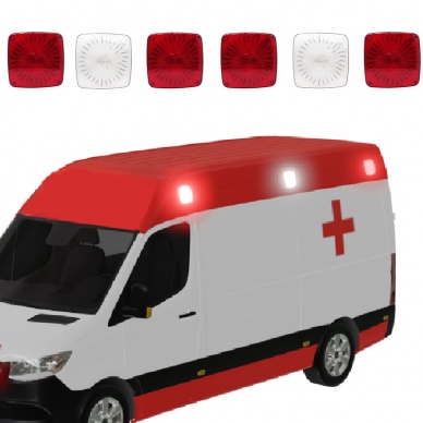 6 Lanterna Sinaleira Estrobo Led 12v Ambul�ncia Bombeiro
