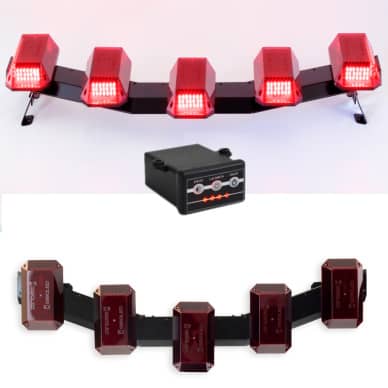 Giroflex Giroled Arco Asa 12v 24v 1.0MT vermelho