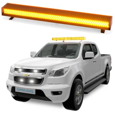 Giroled giroflex sinalizador barra 1.20mt 12v 24v �mbar com engate r�pido