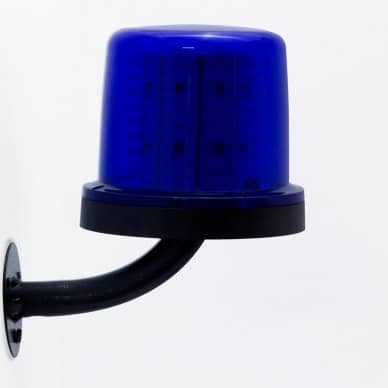 Giroled Giroflex redondo azul com suporte parede e 128 leds bivolt 110v 220v