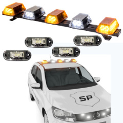 Giroflex 1.0mt 5 c�pulas 180 leds 12vcc bicolor estrobo branco