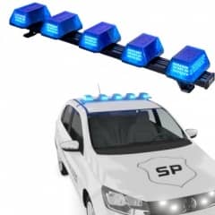 Giroflex 1.0mt 5 c�pulas 180 leds 12vcc 24vcc azul com engate r�pido