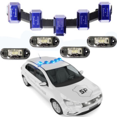 Kit Giroflex Arco Asa azul 12v Estrobo Led