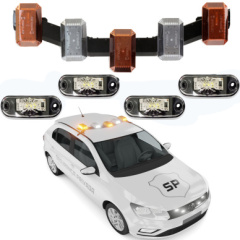 Kit Giroflex Arco 12v bicolor estrobo Led branco