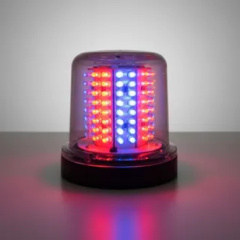 Giroled Giroflex redondo fixa��o por parafusos 128 leds 12vcc azul vermelho