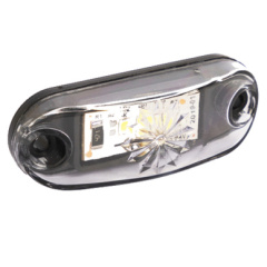 Sinaleira lanterna led SMD delimitadora Bivolt 12v 24v branca cristal