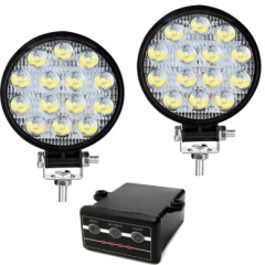 Estrobo Profissional 12v 24v Farol Milha 13 Efeitos 28 Leds 48w