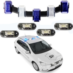 Kit Giroflex Arco 12v azul branco estrobo Led branco