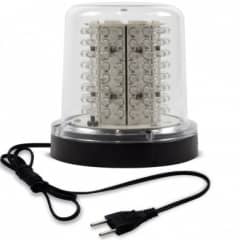 Giroled Giroflex redondo branco com fixa��o por parafusos com 128 leds bivolt 110/220v com tomada
