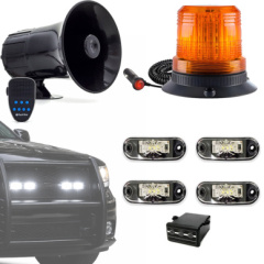 Kit Giroflex �mbar Led Im� Plug Sirene Estrobo Viatura 12v