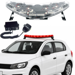 Giroflex 12v Arco completo lente transparente led vermelho Sirene integrada R�dio Engate