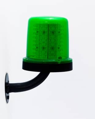 Giroled Giroflex redondo verde com suporte parede e 64 leds bivolt 110v 220v