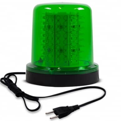 Giroled Giroflex redondo verde com fixa��o por parafusos com 64 leds bivolt 110/220v com tomada