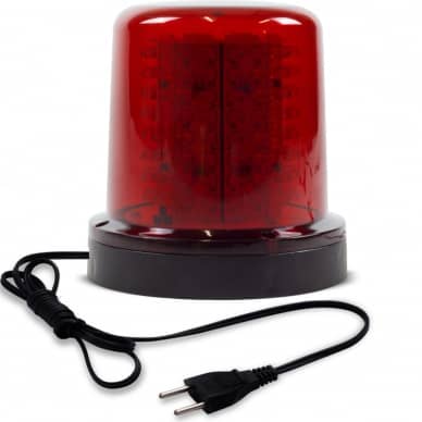 Giroled Giroflex redondo vermelho com fixa��o por parafusos com 128 leds bivolt 110/220v com tomada