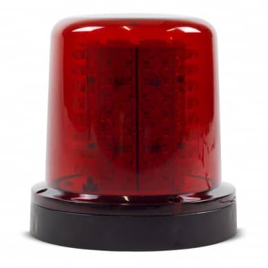 Giroled Giroflex redondo fixa��o por parafusos 128 leds 12vcc 24vcc vermelho